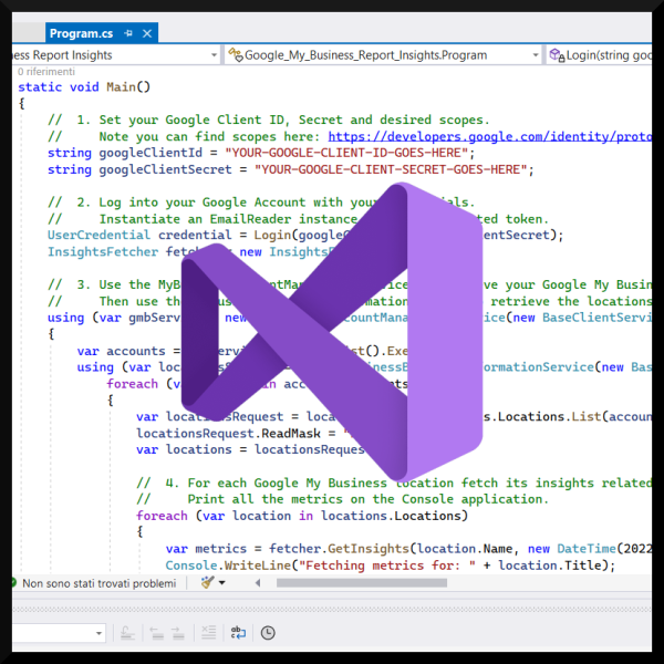 Google My Business API Locations Insights Fetcher C